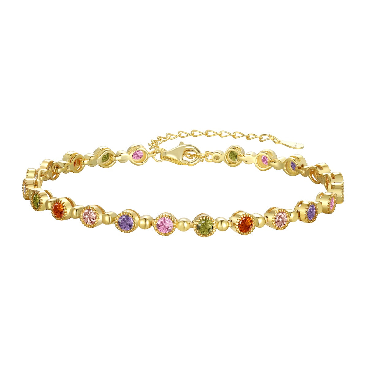 [Lora-Jewelry] Bracelet de fête scintillant et exquis à coupe ronde