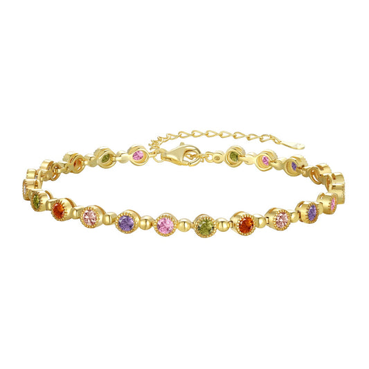 [Lora-Jewelry] Bracelet de fête scintillant et exquis à coupe ronde