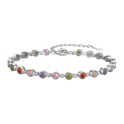[Lora-Jewelry] Bracelet de fête scintillant et exquis à coupe ronde
