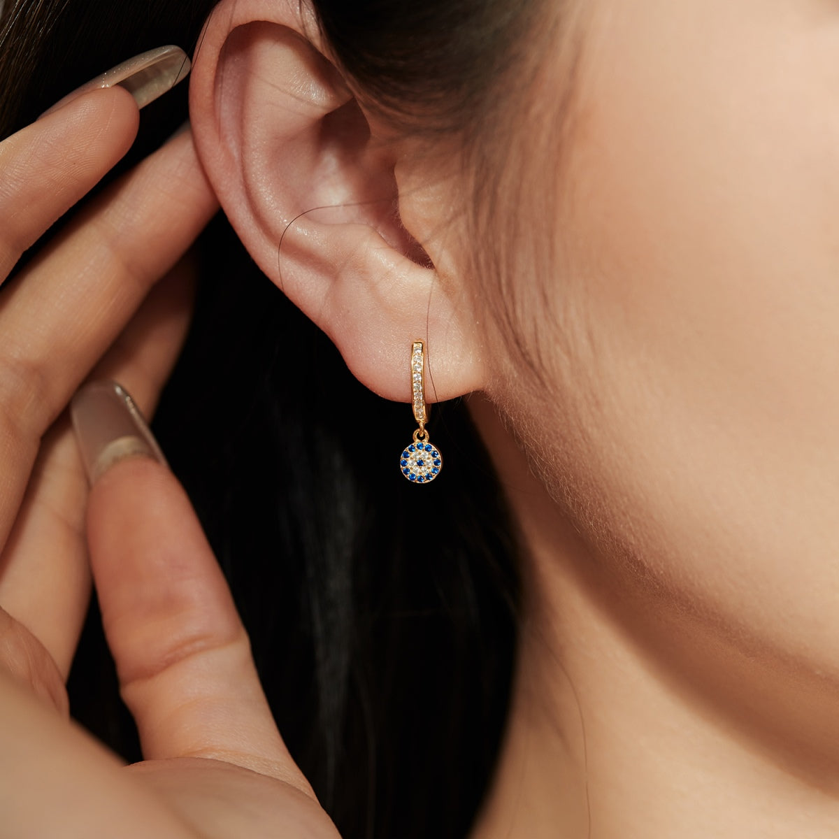 [Lora-Jewelry] Boucles d'oreilles uniques œil du diable