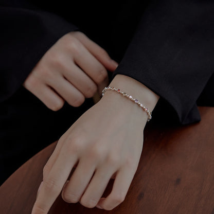 [Lora-Jewelry] Bracelet de fête scintillant et exquis à coupe ronde