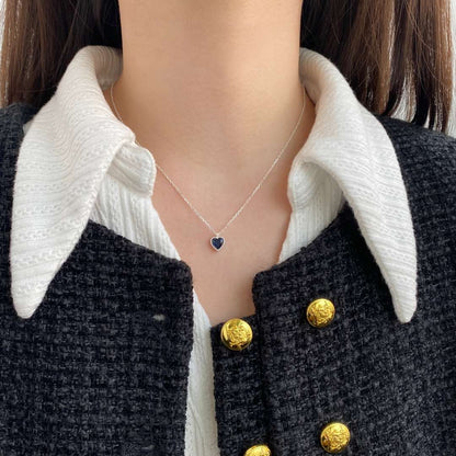 [Lora-Jewelry] Collier en forme de cœur orné