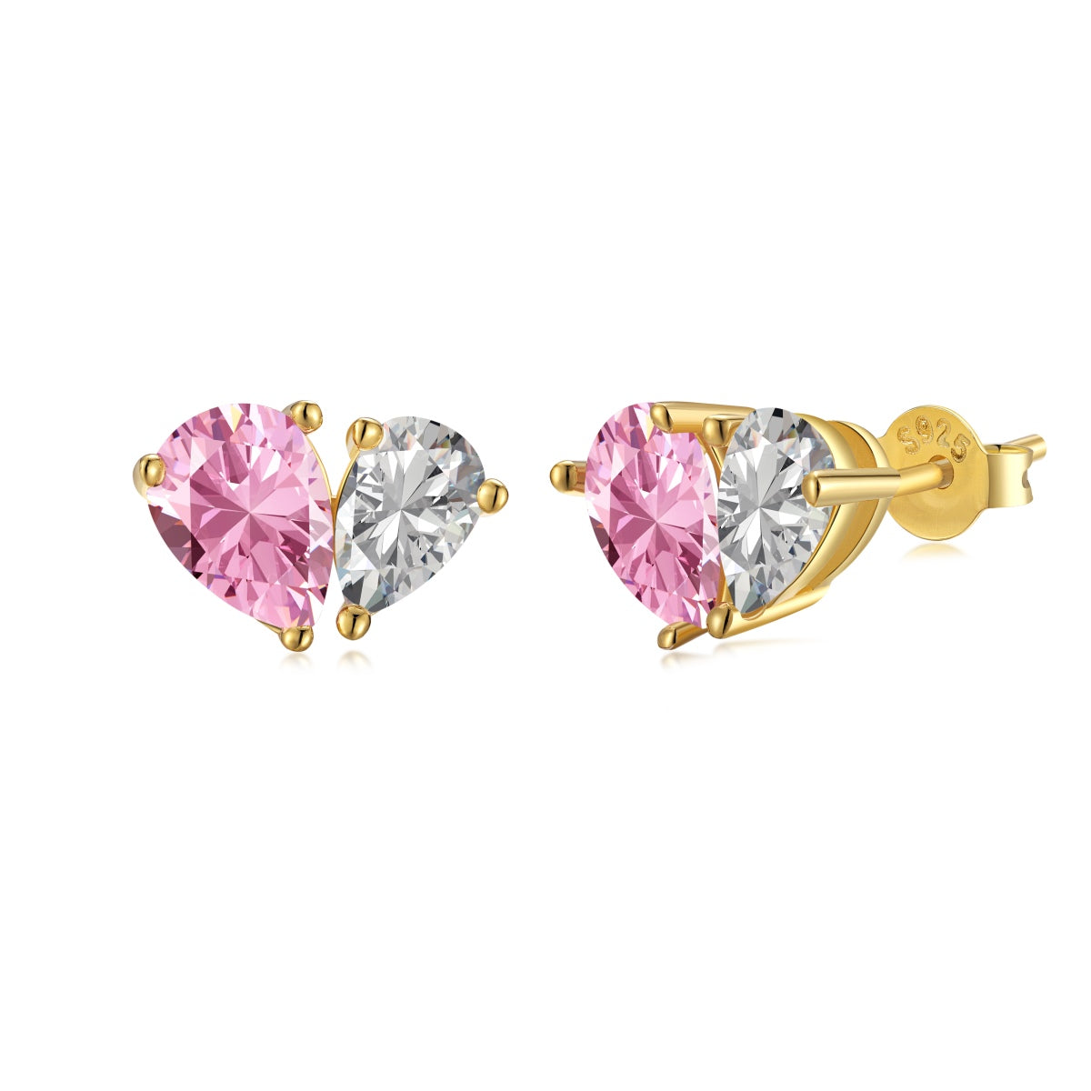 [Lora-Jewelry] Boucles d'oreilles éblouissantes et élégantes en forme de cœur