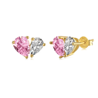 [Lora-Jewelry] Boucles d'oreilles éblouissantes et élégantes en forme de cœur