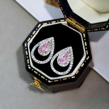 [Lora-Jewelry] Boucles d'oreilles scintillantes et délicates en forme de goutte d'eau