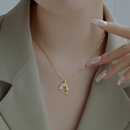 [Lora-Jewelry] Collier étoile arc-en-ciel unique