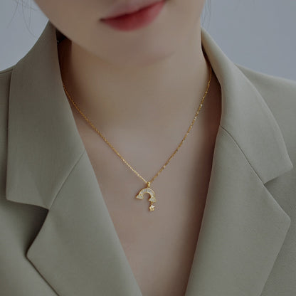 [Lora-Jewelry] Collier étoile arc-en-ciel unique