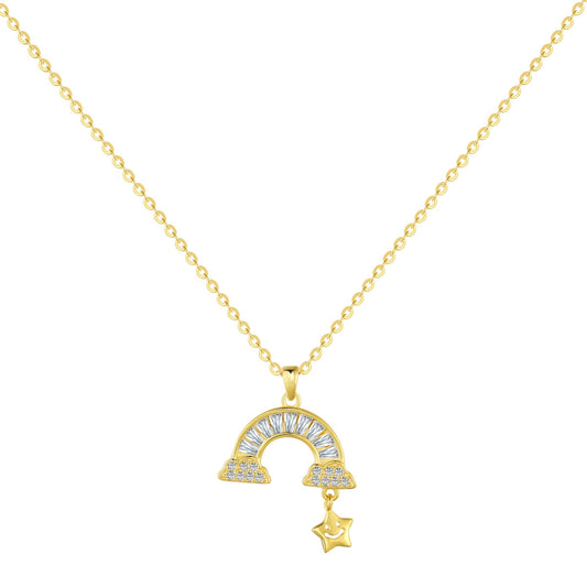 [Lora-Jewelry] Collier étoile arc-en-ciel unique