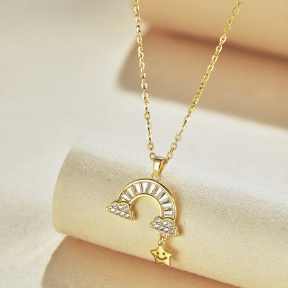 [Lora-Jewelry] Collier étoile arc-en-ciel unique