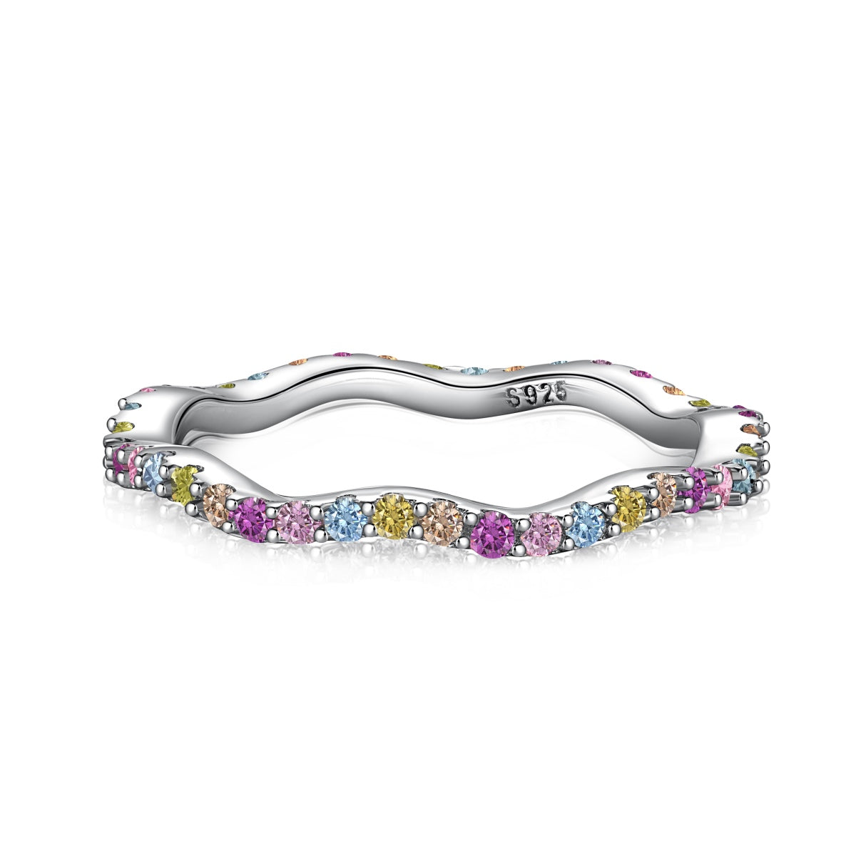 [Lora-Jewelry] Bague de fête ronde colorée et délicate