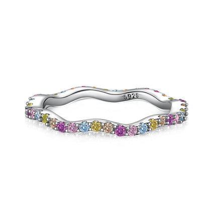 [Lora-Jewelry] Bague de fête ronde colorée et délicate