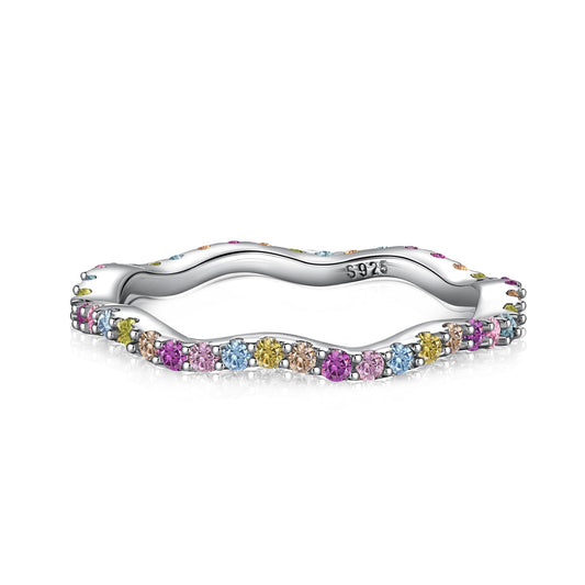 [Lora-Jewelry] Bague de fête ronde colorée et délicate