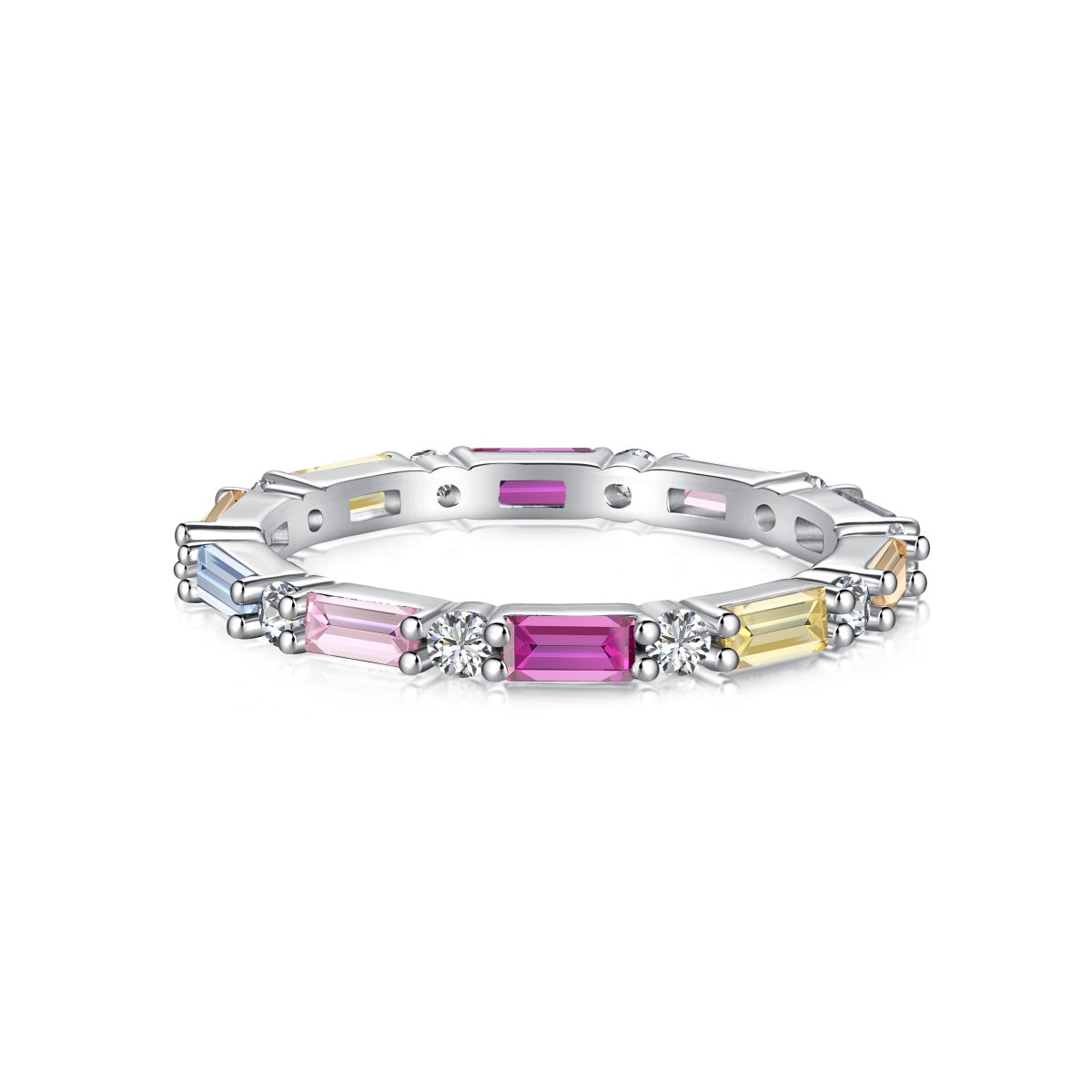 [Lora-Jewelry] Bague quotidienne élégante à taille radiante Lively In Shades