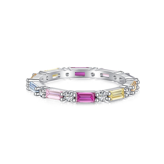 [Lora-Jewelry] Bague quotidienne élégante à taille radiante Lively In Shades