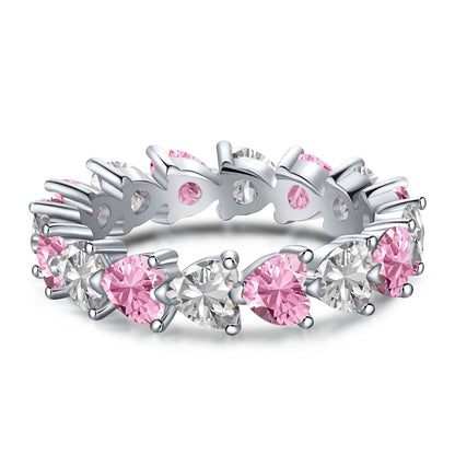 [Lora-Jewelry] Bague d'amoureux taille cœur 0,25 carat, style romantique radieux