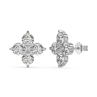 [Lora-Jewelry] Boucles d'oreilles trèfle à quatre feuilles et étoile à huit branches