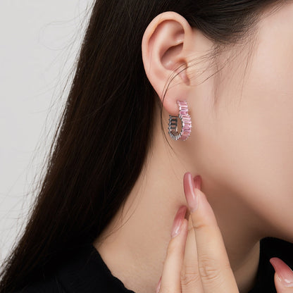[Lora-Jewelry] Boucles d'oreilles découpées en forme de cœur rayonnant