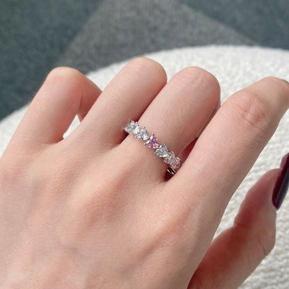 [Lora-Jewelry] Bague d'amoureux taille cœur 0,25 carat, style romantique radieux
