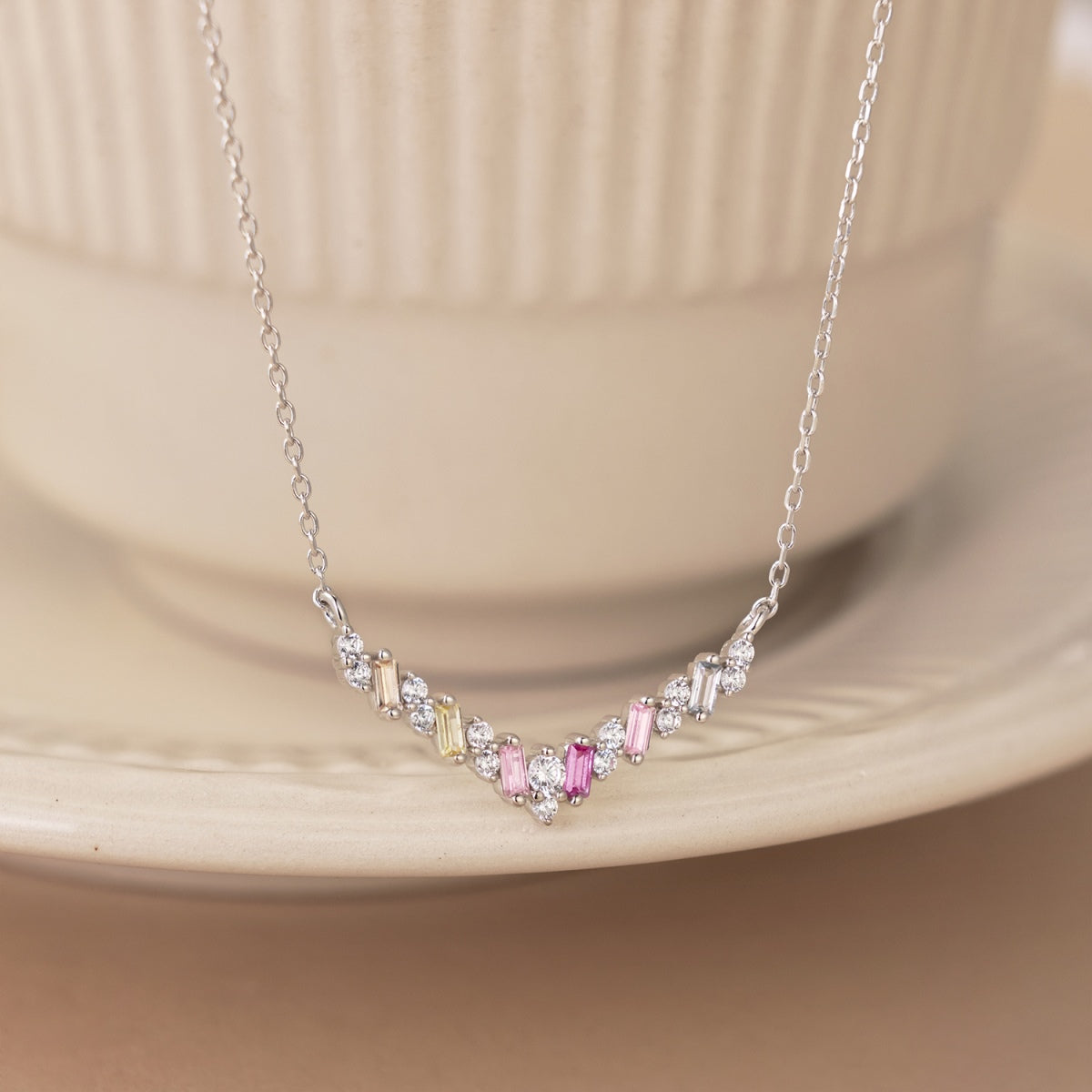 [Lora-Jewelry] Collier arc-en-ciel éblouissant