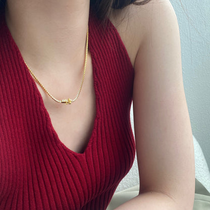 [Lora-Jewelry]繊細なラウンドシェイプのテニスネックレス