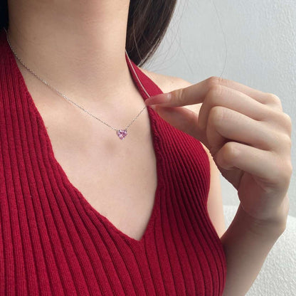[Lora-Jewelry] Collier en forme de cœur rayonnant de 6,0 carats