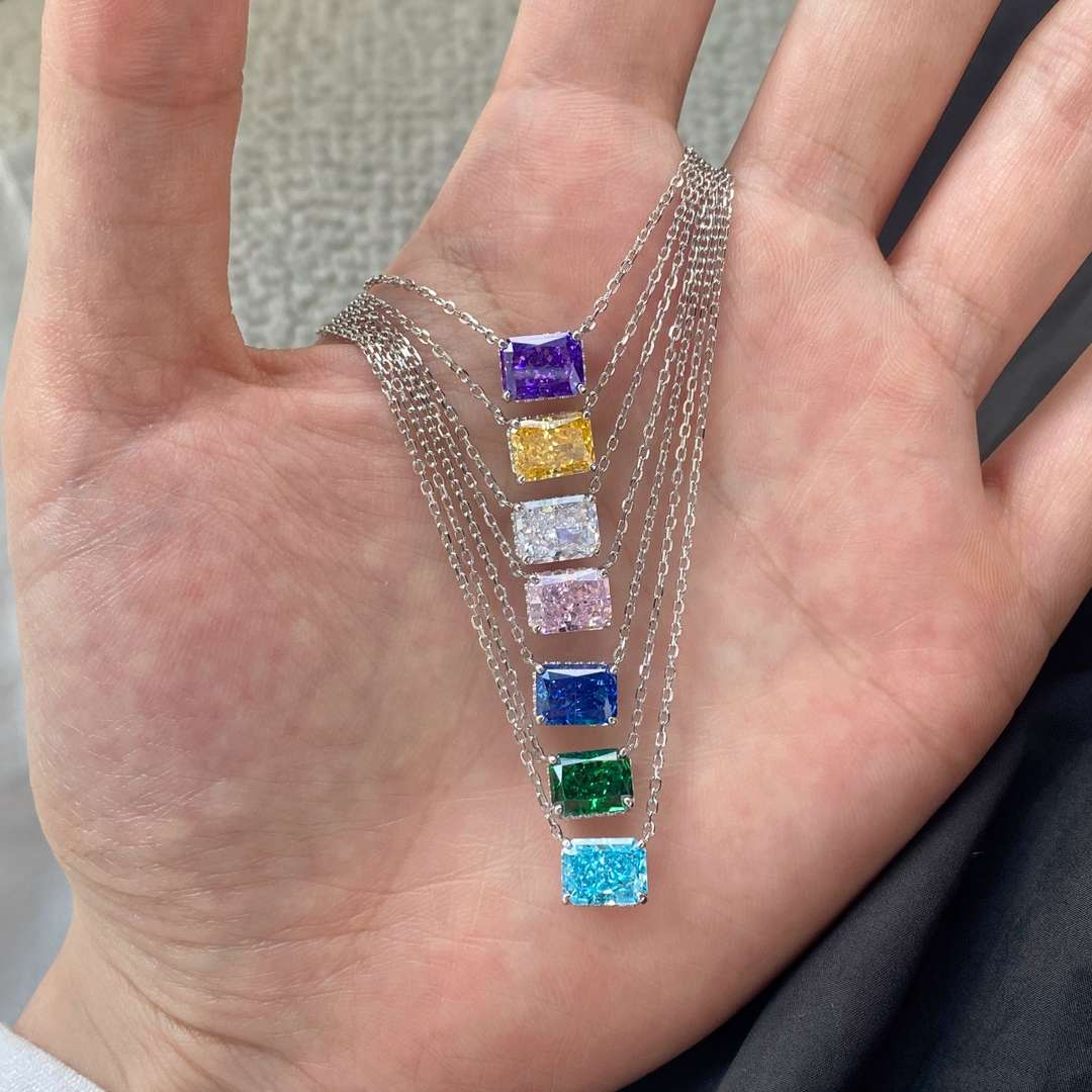 [Lora-Jewelry] Collier luxueux de forme carrée et coloré