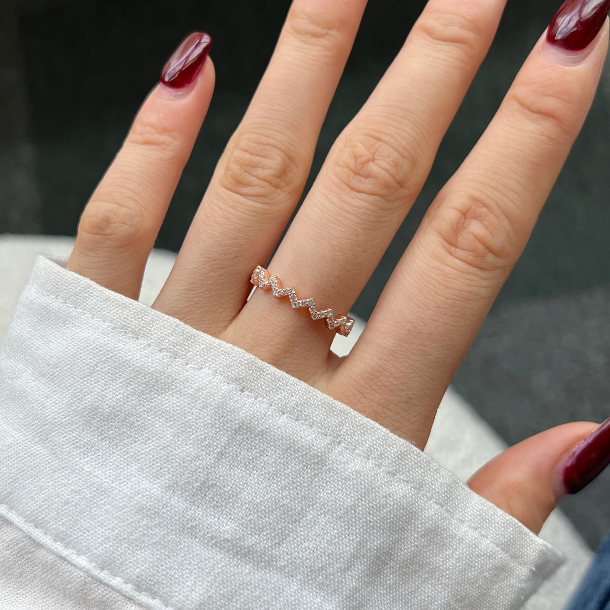 [Lora-Jewelry] Bague quotidienne délicate et enchanteresse en forme de vague