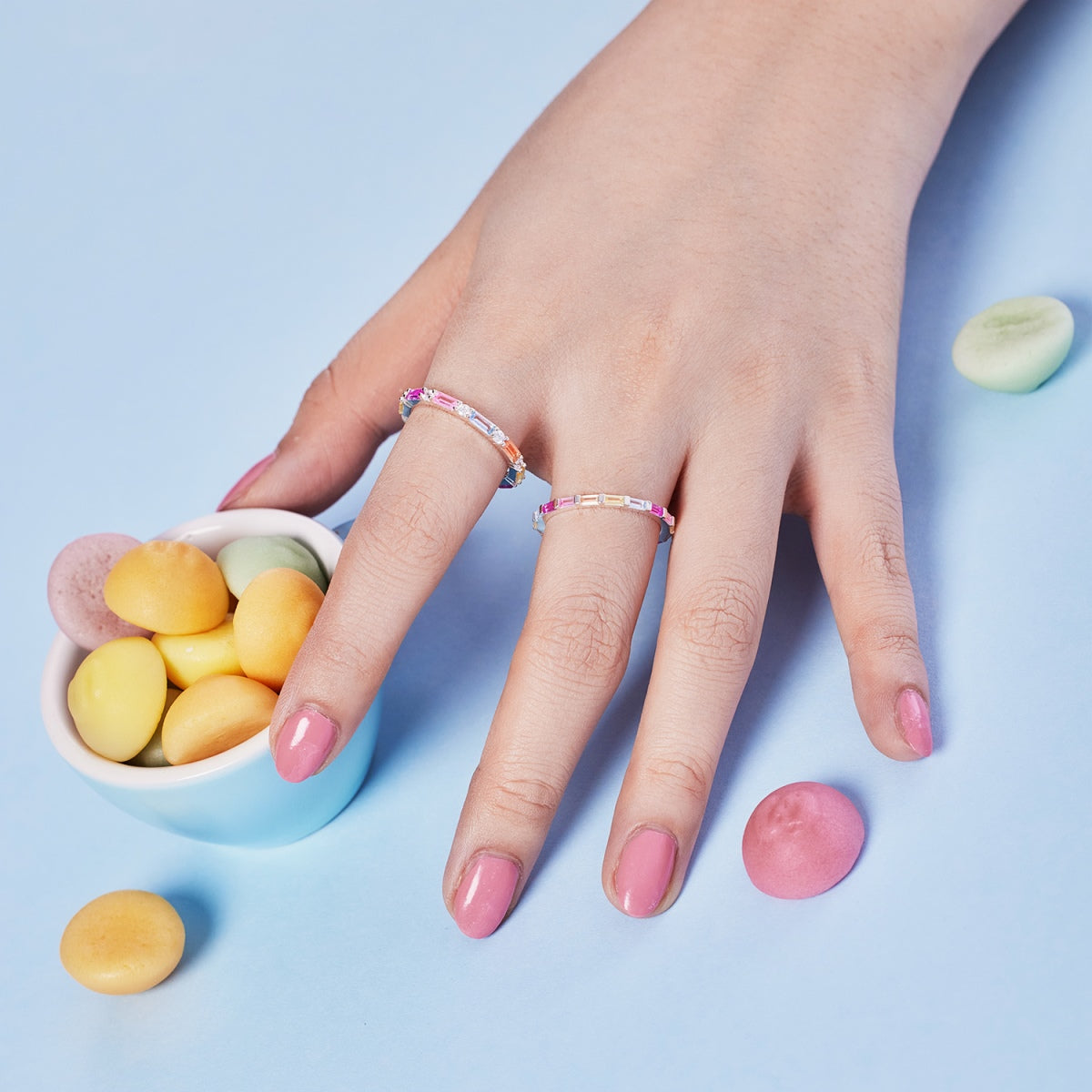 [Lora-Jewelry] Bague quotidienne élégante à taille radiante Lively In Shades