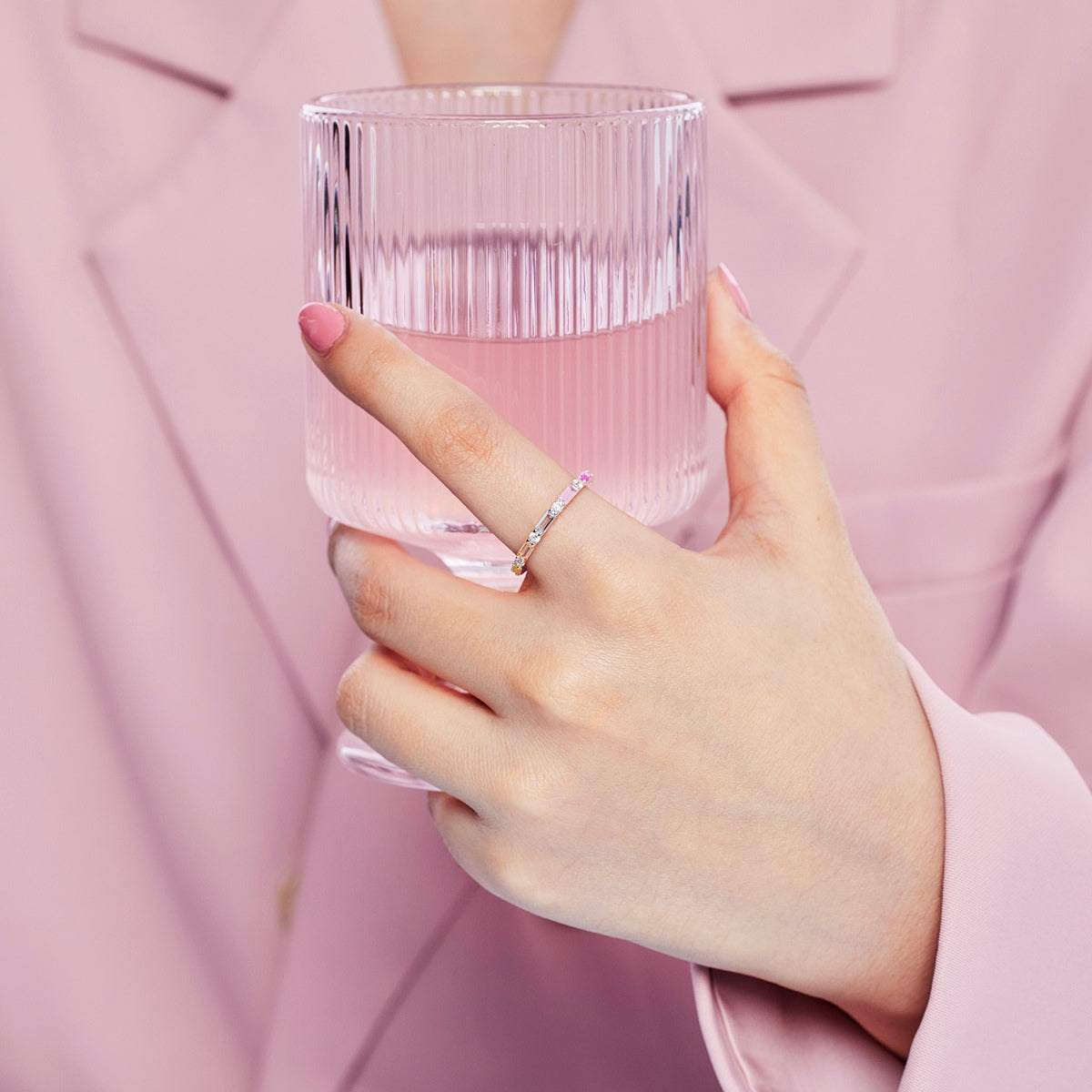 [Lora-Jewelry] Bague quotidienne élégante à taille radiante Lively In Shades