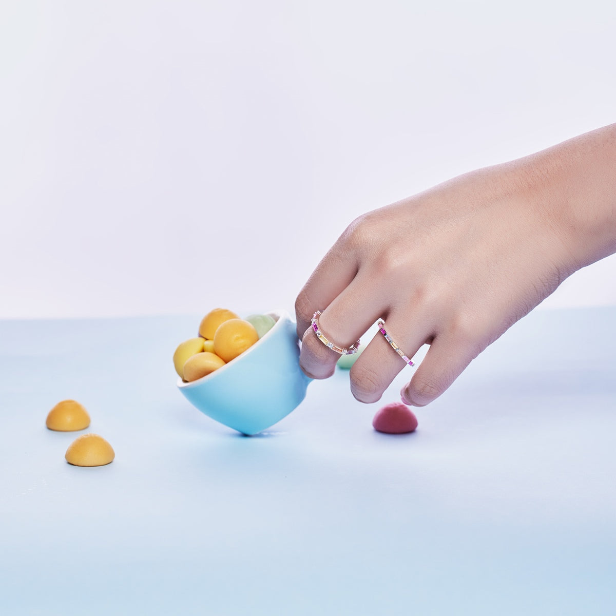 [Lora-Jewelry] Bague quotidienne élégante à taille radiante Lively In Shades
