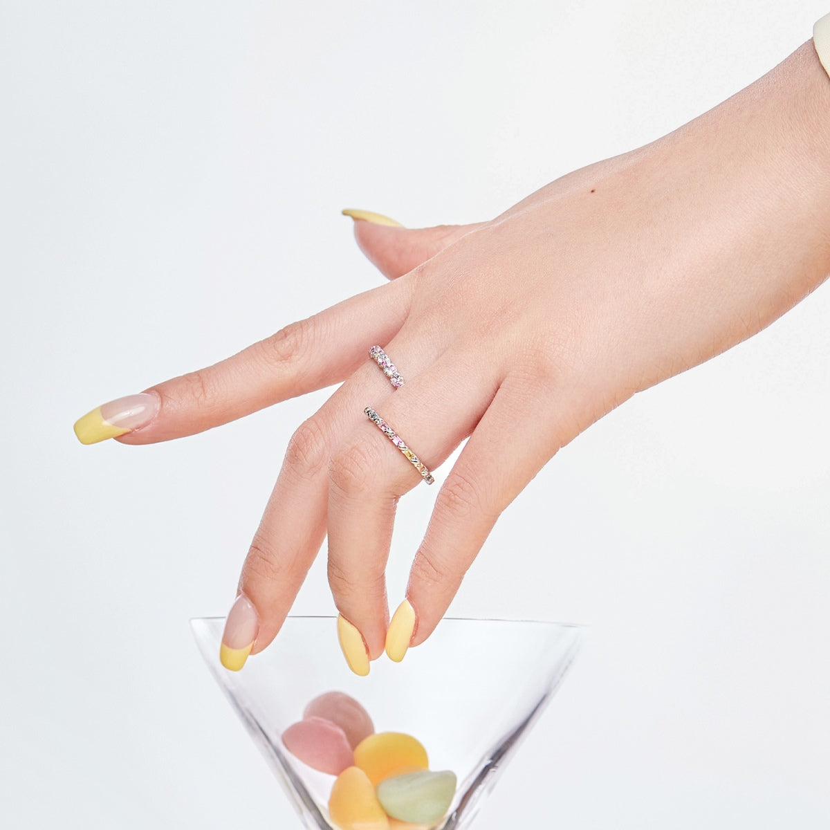 [Lora-Jewelry] Charmante bague ronde colorée pour tous les jours
