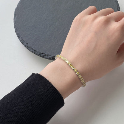 [Lora-Jewelry] Bracelet tennis rond orné et éblouissant