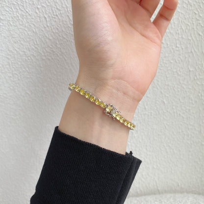 [Lora-Jewelry] Bracelet tennis rond orné et éblouissant