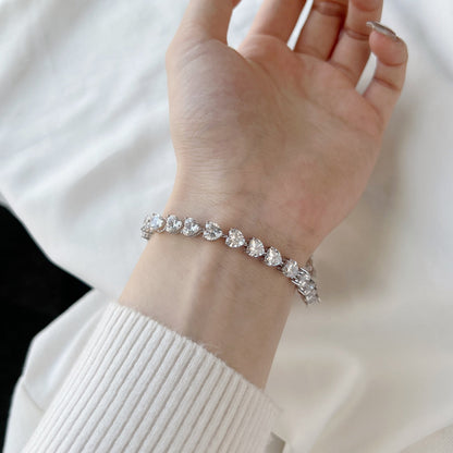 [Lora-Jewelry] Bracelet élégant et romantique en forme de cœur de 0,75 carat