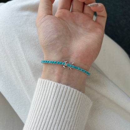 [Lora-Jewelry]上品でチャーミングなラウンドカットのテニスブレスレット