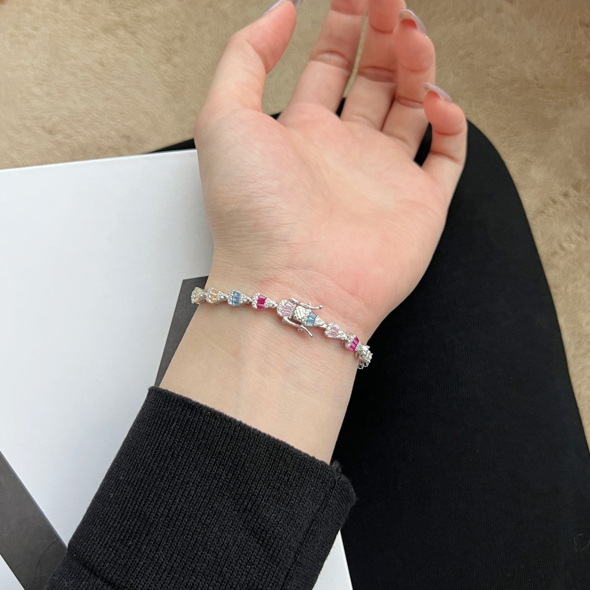 [Lora-Jewelry] Bracelet quotidien en forme de goutte d'eau rayonnante