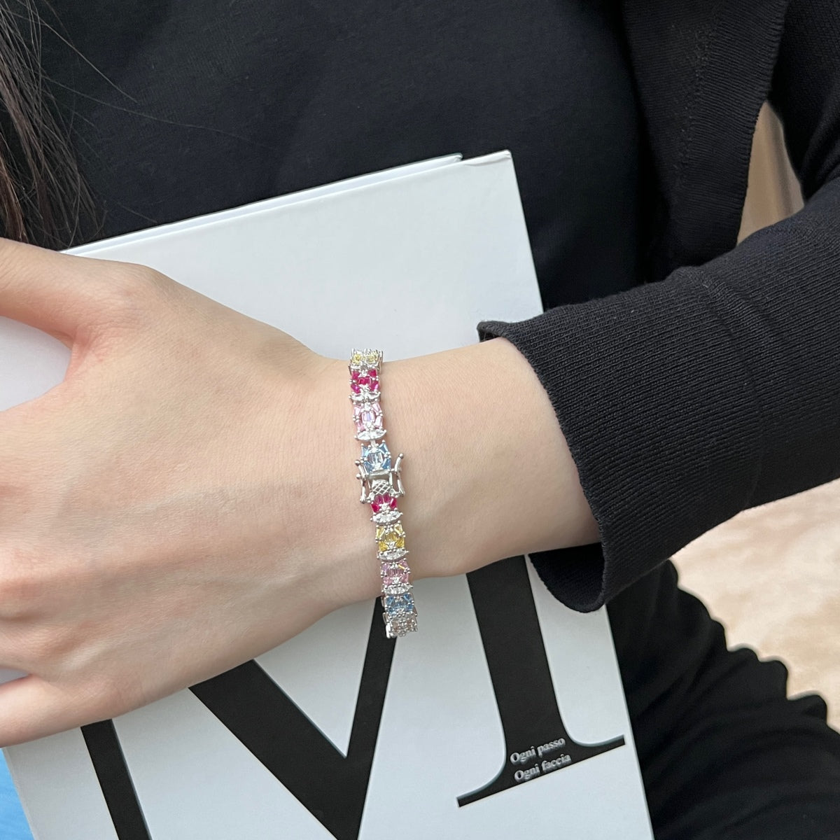 [Lora-Jewelry] Bracelet de fête délicat et coloré à plusieurs coupes
