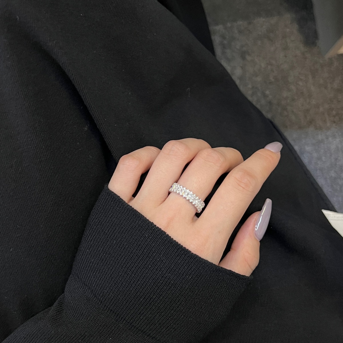 [Lora-Jewelry] Bague cocktail ornée d'une émeraude éclatante