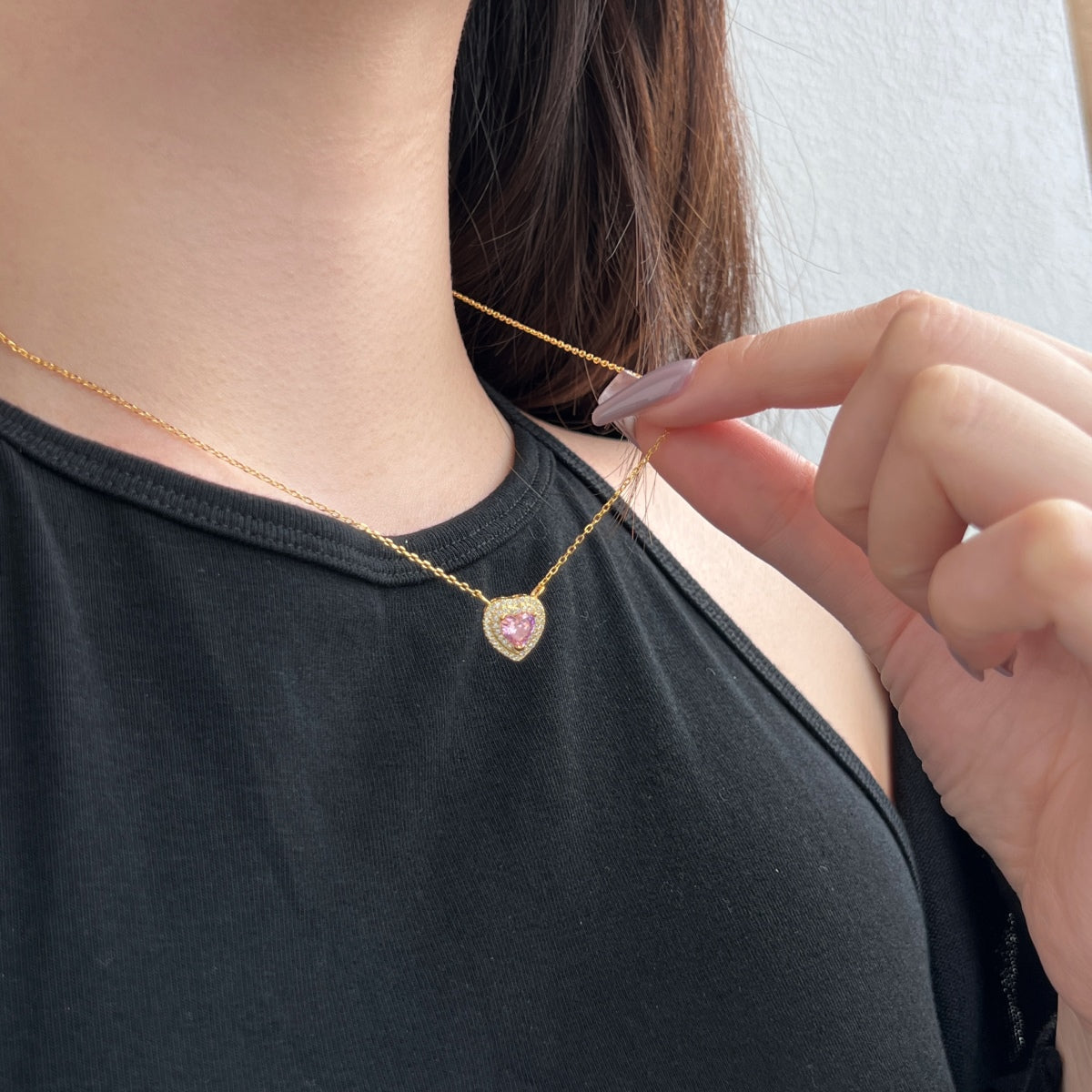[Lora-Jewelry]Exquisite Heart Shape Necklace