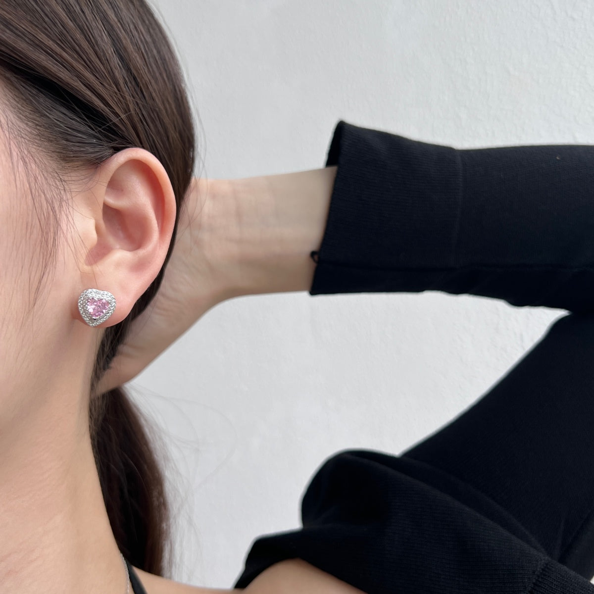 [Lora-Jewelry] Boucles d'oreilles éblouissantes en forme de cœur