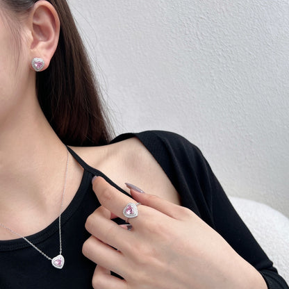 [Lora-Jewelry] Boucles d'oreilles éblouissantes en forme de cœur