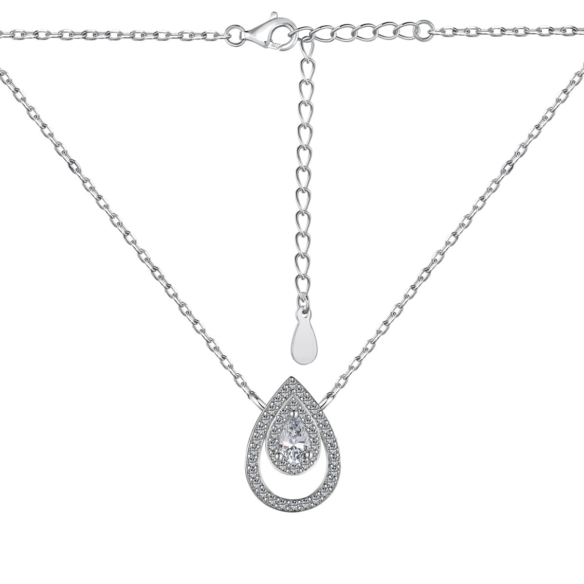 [Lora-Jewelry] Collier scintillant en forme de poire