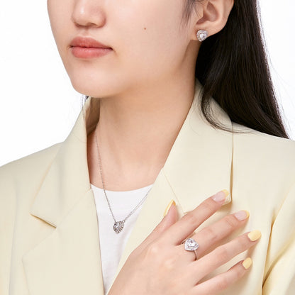 [Lora-Jewelry] Bague de mariage délicate et éclatante en forme de cœur