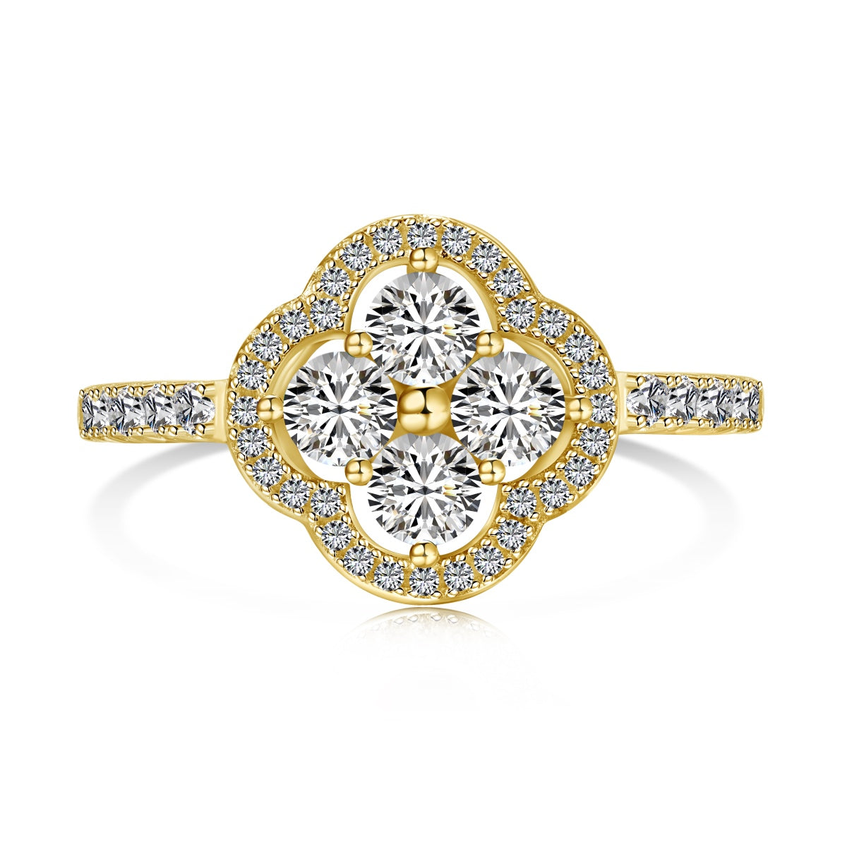 [Lora-Jewelry] Bague à motif de trèfle à quatre feuilles