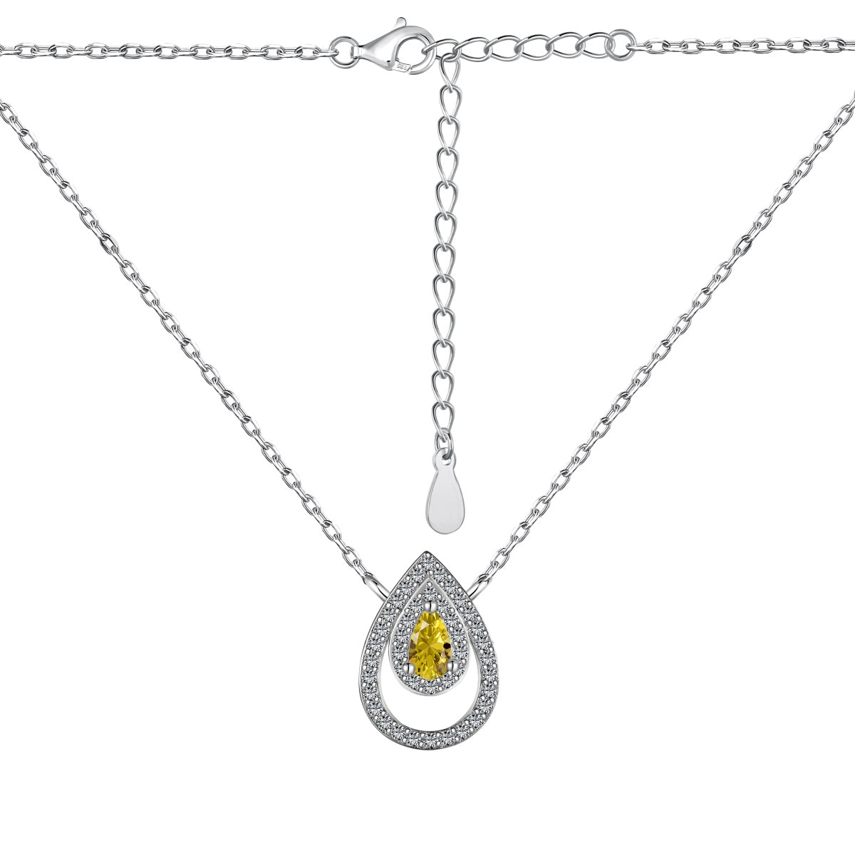 [Lora-Jewelry] Collier scintillant en forme de poire
