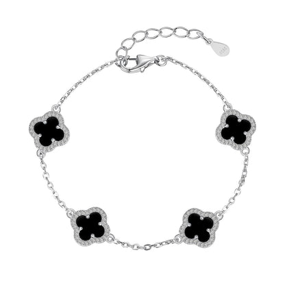 [Lora-Jewelry] Bracelet exquis en trèfle à quatre feuilles