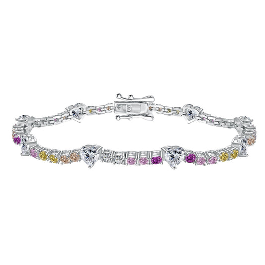 [Lora-Jewelry] Bracelet romantique en forme de cœur avec coupe ronde