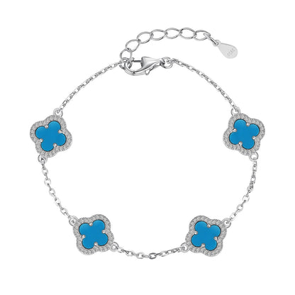[Lora-Jewelry] Bracelet exquis en trèfle à quatre feuilles