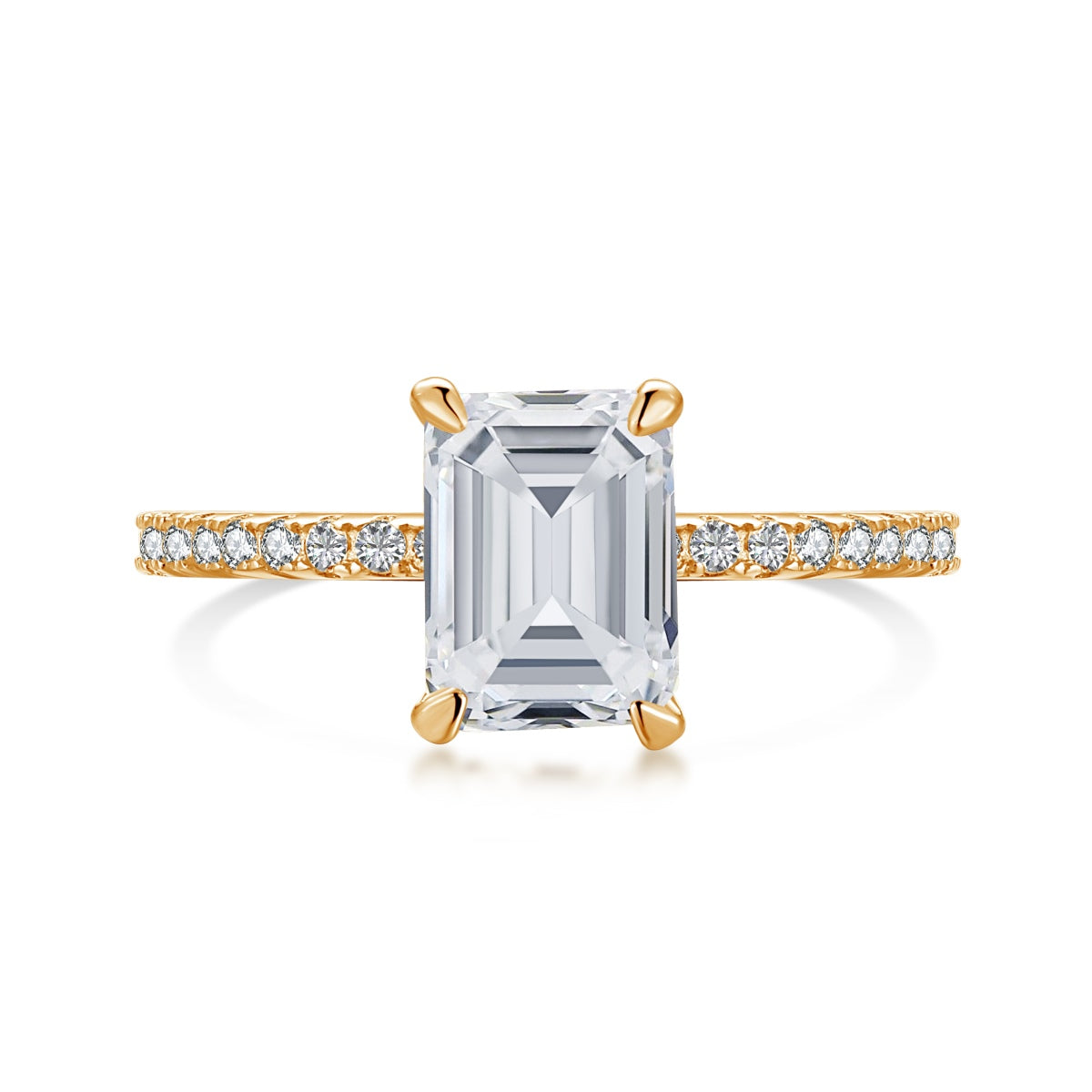 [Lora-Jewelry] Bague de fête ornée scintillante de 2,0 carats avec taille radiant