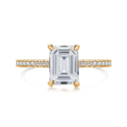 [Lora-Jewelry] Bague de fête ornée scintillante de 2,0 carats avec taille radiant
